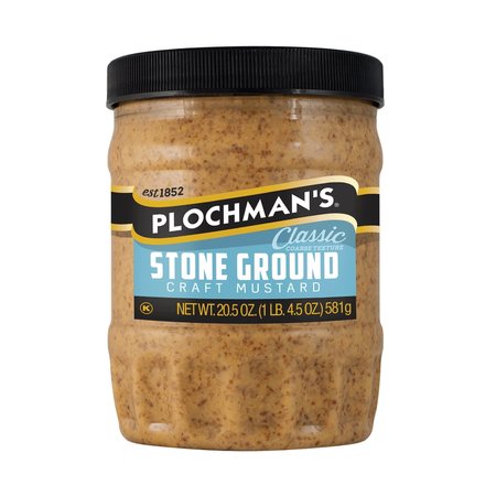 PLOCHMANS 20 oz Stone Ground Mustard STONEGRNDJAR20